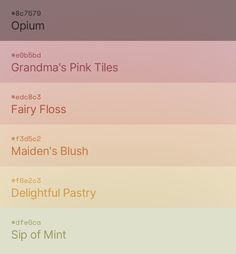 there are many different font styles on this phone screen, including pink and green colors