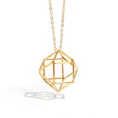 3D prism necklace Modern Geometric Gold Jewelry, Minimalist Gold Hexagon Necklace, Gold Hexagon Faceted Necklace, Modern Gold Geometric Necklace, Gold Geometric Minimalist Necklace, Minimalist Geometric Gold Jewelry, Minimalist Gold Geometric Necklace, Minimalist Geometric Gold Necklace, 3d Polygon