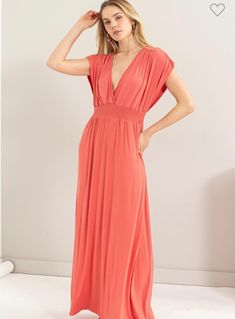 Grecian Goddess Dress Knit maxi Surplice neckline with elastic empire waist Grecian Goddess, Spring Essentials, Dress Knit, Goddess Dress, Surplice Neckline, Gift Collections, Back To Black, Empire Waist, Dress Accessories