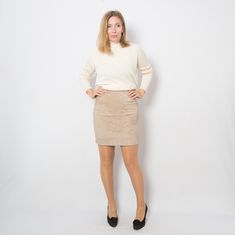 Genuine vintage treasures! Our collection of 20-year-old or older clothing, some gently pre-owned. Vintage Beige Suede Mini Skirt Very Good Vintage Condition, need dry clean. Small Size, see the measures below. m e a s u r e m e n t s (taken while the item is lying flat) : Waist: 26" / 66 cm Hips: 35.4" / 90 cm Length: 18.9"/ 48 cm (measurements of armpit, waist, and hips are doubled ) Model is 170 cm or 5.5 feet tall, wears size available. We Offer: * Worldwide Shipping * Free Tracking Number * Free Gift Wrapping * Helpful Customer Service ---------------- * ALL ITEMS https://www.etsy.com/shop/VintageNr5 * Every garment we sell is authentic vintage and one-of-a-kind! You will receive the exact item photographed. * For sales and promotions, follow us @vintagenr5 * Subscribe email list and Mini Rock, Brown Leather Skirt, Suede Mini Skirt, Vintage Suede, Suede Skirt, Gift For Girlfriend, Albania, Vintage Brown, Have A Great Day