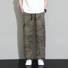 Hearujoy New Summer Lightweight Wide Leg Cargo Pants Men Camouflage Trousers Neutral Loose Pocket Straight Outdoor Fashion Hot Selling Welcome to our shop In order to have a better shopping experience, please be sure to read the following instructions carefully 1:These trousers are an Asian size.Asian sizes are usually 2 sizes smaller than those in Europe and America(For example, if your pants are a European/American size -- M, then you should choose XL for Asian size) 2:Our pant are quality pro Wide Leg Cargo Pants, Denim Shirt With Jeans, Outdoor Fashion, Cargo Pants Men, Pants Men, Y2k Streetwear, Sweaters Knitwear, British Style, Top Coat