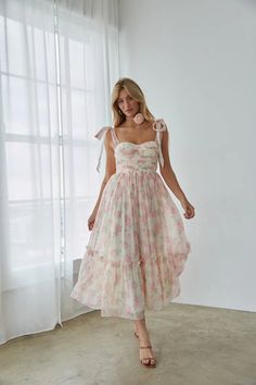 Floral Chiffon Maxi Dress, White Bridal Dresses, American Threads, Draped Midi Dresses, Ruffle Midi Dress, Linen Mini Dress, Floral Print Midi Dress, Print Midi Dress, Chiffon Maxi Dress