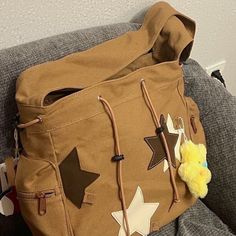 nzuotslu Cute Five-pointed Star Messenger bag Tote Bag Leisure Backpack Large Capacity Shoulder Bag Schoolbag bag Women's bag Canvas Bag Star Messenger Bag, Canvas Messenger Bag, Vintage Star, Five Pointed Star, Tote Pattern, Crossbody Messenger Bag, Vintage Canvas, Bag Canvas, Large Backpack