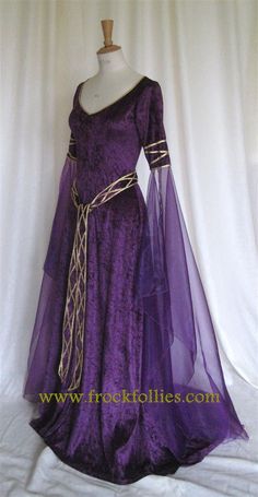 Purple Medieval Dress, Midevil Dress, Otherworldly Beauty, Pagan Wedding, Medieval Gown, Fantasy Dresses, Purple Outfits, Fantasy Gowns, Medieval Dress