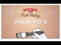 an advertisement for pepperidge farm's puff pastry how - to's