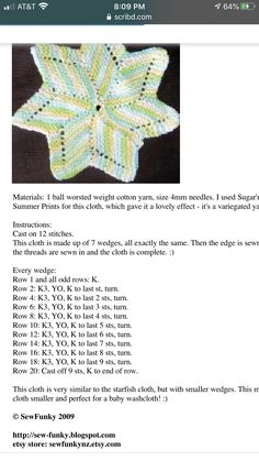 a crocheted star is shown on the app store's mobile page, with instructions to knit it