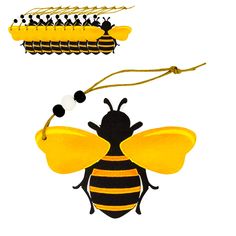 PRICES MAY VARY. Item Dimensions: Each bee for 4"L x 3.2"W, approximately 0.2" deep solid wood, so cute. Package: 20 x bee ornaments. Ideal gift for gardeners, friends, colleagues, neighbors, bulk party decorations Premium Material : Double-Printed Bee Ornaments. Made of high quality solid wood. Durable, bright colors, they can accompany you for a long long time Adorable Ornaments: Lifelike design, vivid pattern, multi-purpose, you can use them to decorate your home room and garden, or you can c Bee Ornaments, Bumble Bee Decorations, Bee Sign, Unique Party Favors, Bee Party, Tree Tree, Christmas Festival, Bumble Bees, Spring Summer Decor