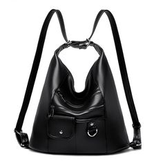 Color: Black Commuter Bag, Shoulder Tote Bag, Black Tote Bag, Shoulder Tote, Leather Material, Shoulder Bag Women, Soft Leather, Bags Women, Vegan Leather