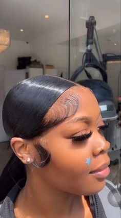 Ponytail Install, Frontal Ponytail, Long Ponytail Hairstyles, Low Ponytail Hairstyles, Slicked Back Ponytail, Frontal Wig Hairstyles, Black Ponytail Hairstyles