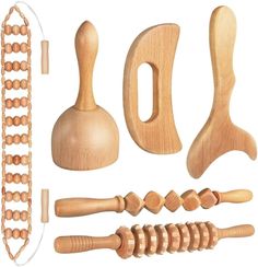 PRICES MAY VARY. 【The Highest Technical Standard】The wood therapy massage tools are made of pure natural wood, with solid design, smooth surface, no burr and no irritation to the skin. Easy to clean, each tool is carefully and evenly sanded and sealed to ensure a smooth surface that won't scratch the skin.lymphatic drainage massager. 【Deeply Massage the Muscle Layer】The wood massage tools through precise design and cutting, can penetrate deep into the muscle and fascia layer, quickly relieve mus Wood Therapy Tools, Wood Massage, Wood Therapy, Natural Aesthetics, Muscle Pain Relief, Professional Massage, Back Massager, Therapeutic Massage, Head Massage