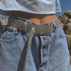 Rhinestone Belt, Mode Inspo, Women's Belt, Boutique Fashion, Looks Vintage, Blue Aesthetic, Latest Fashion For Women, New Girl, Wall Collage