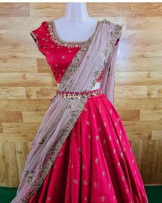 Lehenga Color Combinations, Lehenga Saree Design, Simple Lehenga, Half Saree Lehenga, Long Gown Design, Half Sarees, Wedding Lehenga Designs, Lehenga Designs Simple, Latest Model Blouse Designs