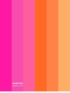 an orange and pink color scheme with the words take you