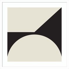 an abstract black and white art print with the shape of a rectangle, on a beige background