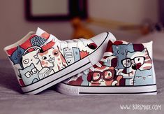 Cat Computer, Salad Cheese, Recipe For Pasta, Painted Converse, Custom Vans Shoes, Painting Shoes, Custom Sneakers Diy