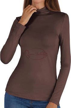 Infinity top (multi colors) Tops Bloombellamoda One size fits all DARK BROWN Fitted Brown Solid Color Top, Fitted Solid Brown Tops, Infinity Top, Flattering Tops, Stretchy Tops, Mock Neck Top, Mock Neckline, Good Stretches, A Color