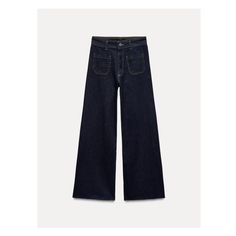 Slim Fit - Relaxed Leg - High WaistZW ZARA WOMAN JEANSHigh-waisted jeans with back patch pockets. Unfinished hem. Front zip and button closure. Marine Jeans, Jeans Blazer, Trench Coat Dress, Woman Jeans, Waistcoat Dress, Blazer Jeans, Cargo Shirts, Cardigan Sweater Dress, Blazer With Jeans