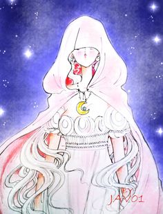 a drawing of a woman wearing a white dress and holding a red heart in her hand