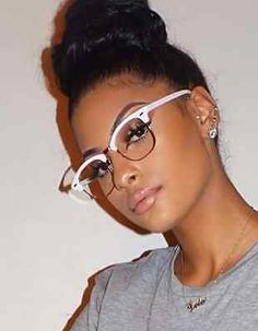 Eyeglasses Gafas CLUB Half Rim Women Wayf Clear Lens Shadz Metal Bottom SHADZ | eBay Glasses Fashion Eyewear, Cute Glasses Frames, Glasses Frames Trendy, Chic Glasses, Designer Eyeglass Frames, Funky Glasses, Womens Glasses Frames, Metal Frame Glasses, Cat Eye Glasses Frames