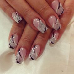 Shellac Manicure, Purple Nail Art, Nail Courses, Lavender Nails, Fancy Nails Designs, Transfer Foil