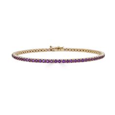 Get ready to turn heads in the Amethyst Tennis Bracelet. This stunning tennis bracelet is a spin on the timeless classic. Add this piece to your Fall wardrobe today! Luxury Purple Bracelets, Luxury Purple Jubilee Bracelet, Elegant Purple Tennis Bracelet, Classic Amethyst Bracelets, Elegant Purple Amethyst Tennis Bracelet, Elegant Amethyst Jubilee Bracelet, Elegant Jubilee Amethyst Bracelets, Formal Amethyst Gemstone Tennis Bracelet, Luxury Amethyst Jubilee Bracelet