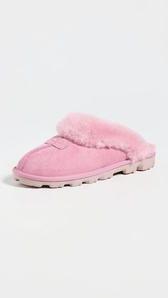 Shopbop - Designer Clothing, Shoes & Accessories Slippers Aesthetic, Coquette Slippers, Pink Wishlist, Ugg Coquette Slippers, Teacher Gift Bags, Ugg Coquette, Soft Gloves, Pink Slippers, Ugg Slippers