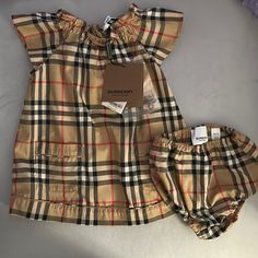 New With Tags ; Never Worn Burberry Baby Boy, Burberry Baby Girl, Matching Sweatsuit, Bodysuit And Skirt, Burberry Dress, Burberry Shirt, Burberry Outfit, Summer Stuff, Sweatsuit Set