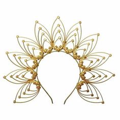 Punk Women Gold Halo Crown Halo Headband Party Wedding Halo Headdress Zip-Tie | eBay Goth Headband, Crown Halo, Gothic Crown, Women's Headbands, Feather Crown, Glitter Outfit, Goddess Crown, Wedding Halo, Star Goddess