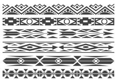 Indian Tattoo Design, Native American Drawing, Native American Tattoo, Native American Tattoos, Native Tattoos, Navajo Pattern, Vector Border, Native American Patterns, Indian Tattoo