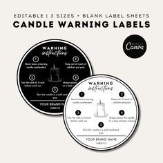 the label for candle warning labels