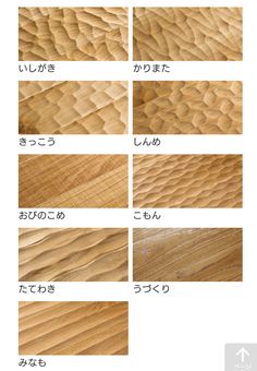 the different types of wood that are used for furniture and home decor items in japan