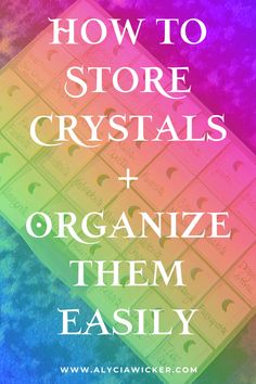 Ways To Store Crystals, How To Display Crystals In Your Home, Storage For Crystals, Crystal Organization Ideas, How To Organize Crystals, Crystal Displays Ideas, Crystals Storage Ideas, How To Arrange Crystals, Where To Keep Crystals