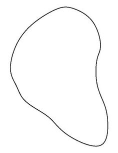 a black and white line drawing of an oval shaped object with one end facing the viewer