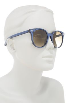 Upgrade your sunny-day style with Italian round sunglasses featuring gradient lenses and glossy logo accents. 52mm lens width; 20mm bridge width; 140mm temple length 100% UV protection Acetate Made in Italy Glossier Logo, Gucci Gucci, Blue Brown, Sunny Days, Uv Protection, Round Sunglasses, Nordstrom Rack, Sunnies, Temple