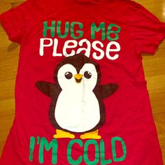 Red Scoop Neck. Christmas Too. Vinyl Printed. Brand New Never Worn. No Tags. Cute Red Holiday Tops, Cute Red Winter T-shirt, Cute Red T-shirt For Winter, Christmas Tops, Lady In Red, Scoop Neck, Womens Tops, Vinyl, Brand New