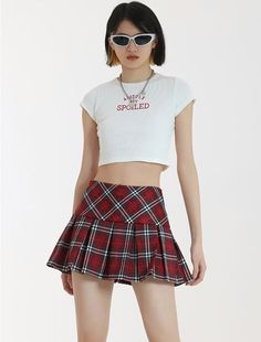 This adorable Plaid Tiered Pleated Mini Skirt is your go-to for effortless-chic style! Featuring a slightly grungy vibe with a plaid pattern and tiered design, this a-line mini skirt is the perfect blend of cute and vibrant.
Gender: WomenMaterial: PolyesterSkirt Length: Mini / Short (with protective shorts)Waist Type: Mid to High Waist Plaid Skirt School Outfit, Red Pleated Mini Skirt, Casual Fitted Plaid Mini Skirt, Casual Fitted Plaid Skort, Trendy Plaid Cotton Skort, Trendy Fitted Plaid Tennis Skirt, Plaid Cotton Mini Skirt Skort, Plaid Cotton Mini Skort, Trendy Plaid Mini Tennis Skirt