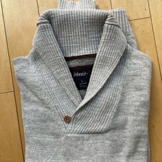 Nwt Mens Shawl Collar With Button At The Collar Mens Shawl, Shawl Collar, Grey Sweater, Shawl, Men Sweater, Collar, Grey, Color