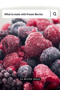 frozen berries with the text what to make with frozen berries