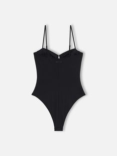 Woman underwired one piece swimsuitBlack plain colorRegular fitComposition: 90% Polyamide 10% ElastanCare instructions: Cold hand wash. Do not soak. Do not iron. Do not dry off in contact with other garments. Rinse after contact with chlorine or salt water Solid Swimwear With Built-in Bra, High Cut Bodysuit With Built-in Bra For Summer, Solid Color One-piece Polyamide Bodysuit, High Cut Shapewear Swimwear For Swimming, High Cut Shapewear Swimwear For Summer, Shapewear High-cut Swimwear, Summer Elastane Bodysuit With Lined Body, Sleeveless Swimwear With Built-in Bra And Minimal Stretch, Tight Fit Solid Swimwear In Nylon