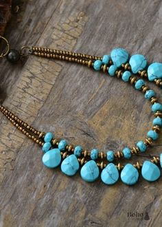 Boho Store, Boho Beads, Hippie Look, Boho Dresses, Boho Accessories, Necklace Blue, Blue Agate, Hippie Bohemian, Bohemian Clothes