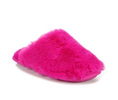 Plush faux fur upper and lining, Easy slip-on entry, Closed round toe, Cushioned Memory Foam footbed with faux fur lining, Durable rubber outsole for indoor or outdoor wear, Jessica Simpson branding details | Jessica Simpson Women's Plush Scuff Slippers in Magenta Size Large Shoe Carnival, House Slippers, Outdoor Wear, Personal Marketing, Jessica Simpson, Womens Slippers, Memory Foam, Faux Fur, Slippers