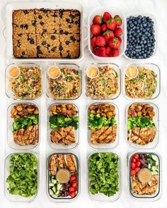 a table topped with lots of food and containers filled with different types of salads