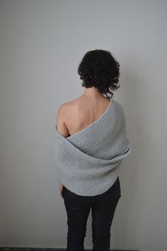 Knit Shrug Bolero Scarf Wrap. Long Sleeves by InoriCreations Cozy Knit One Size Tops, Chunky Knit Winter Top, Winter Chunky Knit Top One Size, Slouchy Chunky Knit Top, Knitted Slouchy Tops, Cozy Knit Shawl Sweater, Cozy Gray Knit Top, Hoodie Poncho, Long Sleeve Shrug