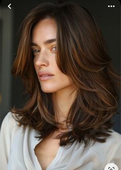 Romantic Waves, Hairstyle For Chubby Face, Layered Haircuts For Medium Hair, Slimmer Face, Medium Layered, Hairstyle Look