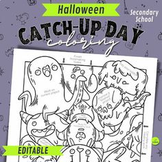 Keep students on-task during a catch-up day and celebrate Halloween at the same time! I often find that my students really need a low-pressure day  a day they can take it a little easy, but some students need the extra time to make-up work and improve their grades. If I do a catch-up day & dont have some structure, the room will get too chaotic and showing a movie just doesnt work.So, I developed this coloring worksheet  I can still give students free time and hold them accountable for how t One And Only Ivan, Missing Work, Coloring Worksheet, Holiday Activities For Kids, Choice Board, Student Choice, Choice Boards, Bookmarks Kids, Different Holidays