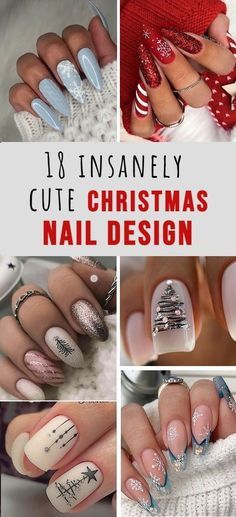 Sparkly Christmas Nails, Christmas Nail Designs Holiday, Christmas Nail Colors, Santa Nails, Christmas Tree Nails, Christmas Manicure, Red Christmas Nails, Tree Nails, Manicure Inspiration