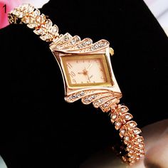 Luxury Women Fashion, Bracelet Clasps, Watch Gifts, Flower Heart, Quartz Crystal, Fashion Women, Watch Bands