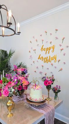 30th Floral Birthday Party, Simple 35th Birthday Decorations, 21st Birthday Flower Decorations, Floral 50th Birthday Party, Birthday For Mom Decorations, Flower Decor Birthday, Mom Birthday Party Decorations, Mothers Birthday Party Ideas, Women’s Birthday Decor