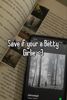 an open book with the text save if your a betty girlie 3