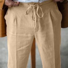 Season:Summer; Fabric:Linen Cotton Blend; Gender:Men's; Style:Fashion,Streetwear; Elasticity:Inelastic; Occasion:Casual,Beach,Daily,Holiday; Fit Type:Regular Fit; Function:Breathable,Soft; Waistline:Mid Waist; Pattern:Plain; Pants Type:Trousers,Summer Pants,Linen Pants,Beach Pants; Fly Type:Drawstring; Front page:FF; Listing Date:02/07/2023; Production mode:External procurement; Hips:; Length:; Waist:; Fit US Size:null; Fit UK Size:null; Fit EU Size:null; Print Type:3D Print Beach Harem Pants Non-stretch Straight Leg, Straight Leg Pants With Pockets For Beach Season, High Waist Solid Color Pants For Vacation, Casual Straight Harem Pants For Summer, Non-stretch Straight Leg Harem Pants For Vacation, Casual Stretch Harem Pants For Summer, Casual Summer Harem Pants, Casual Stretch Summer Harem Pants, Non-stretch Beach Pants